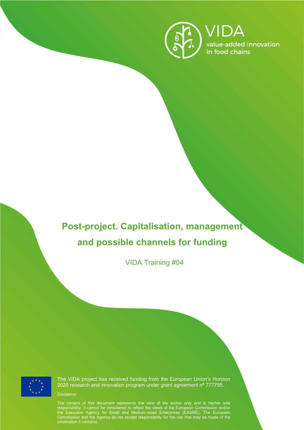 Post-Project. Capitalisation, Management and Possible Channels for Funding