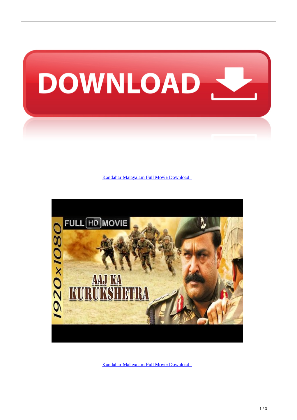 Kandahar Malayalam Full Movie Download
