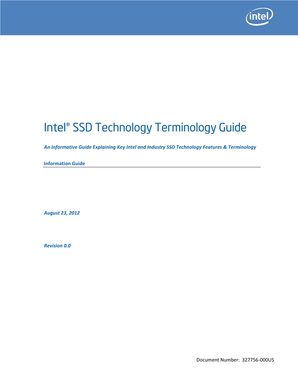 Intel® SSD Technology Terminology Guide