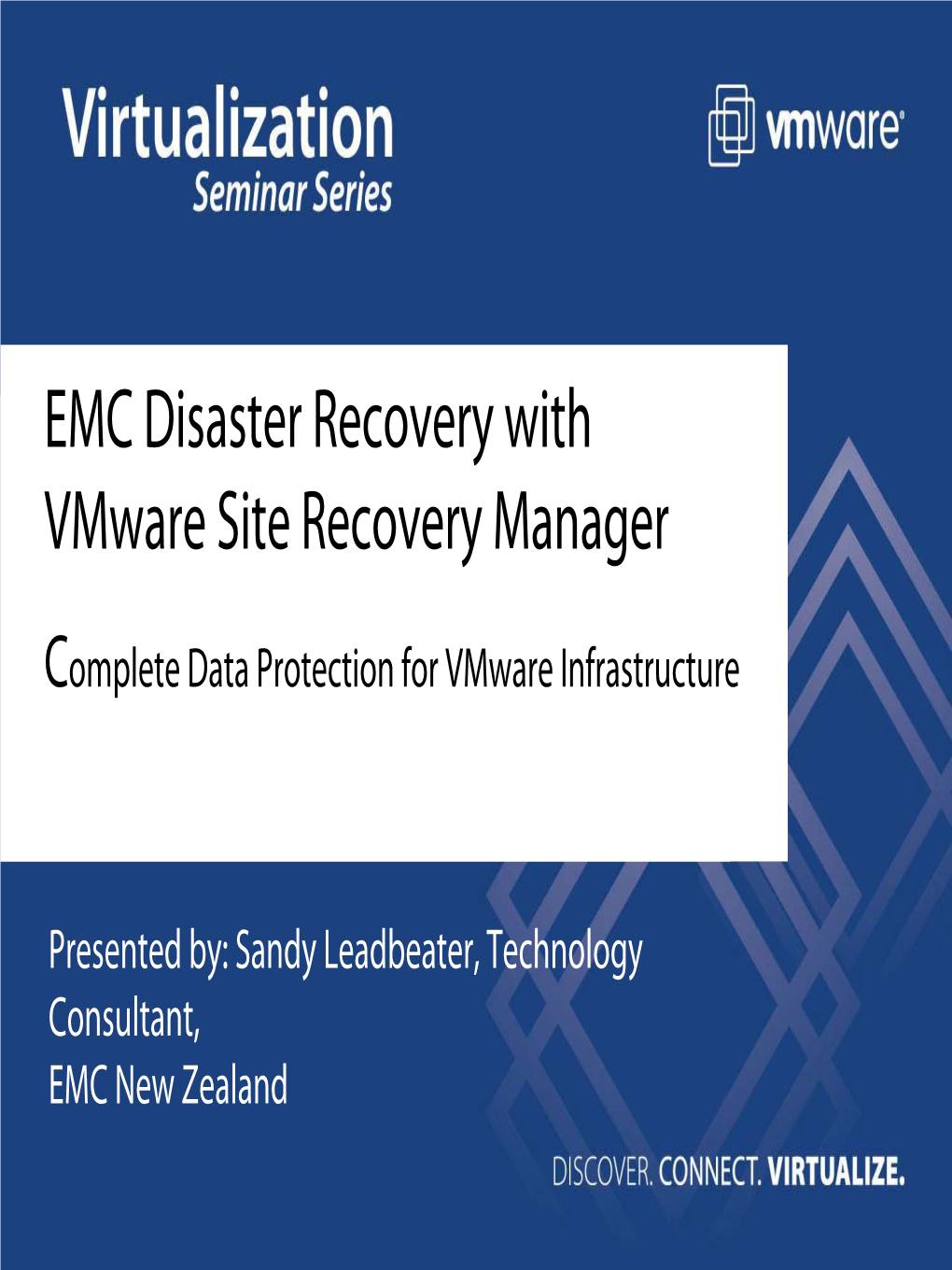 EMC Disaster Recovery with Vmware Site Recovery Manager