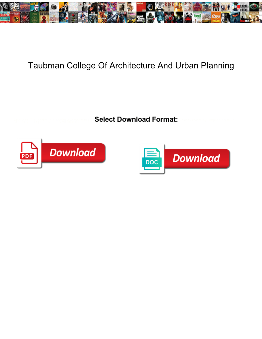 Taubman College of Architecture and Urban Planning