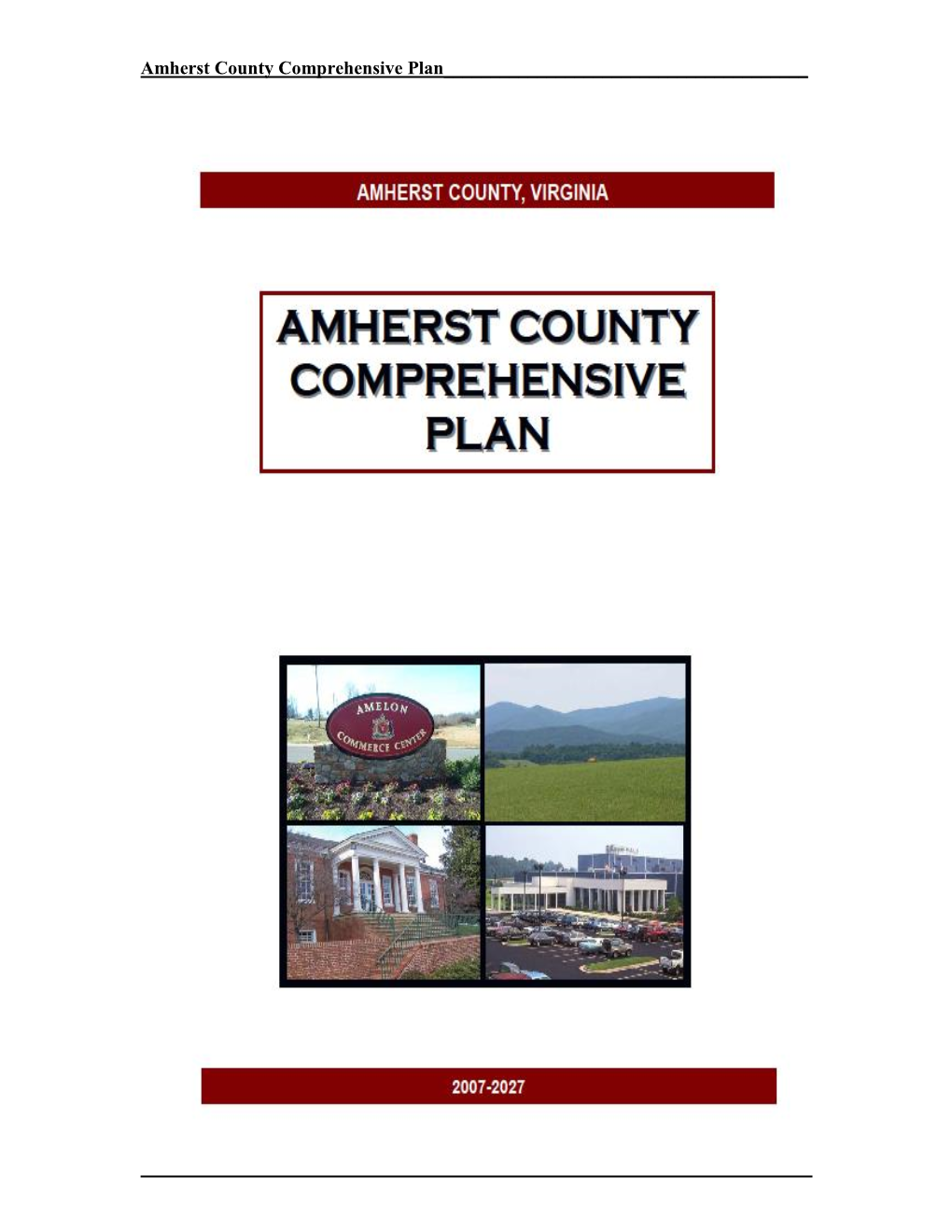 Amherst County Comprehensive Plan 2007-2027