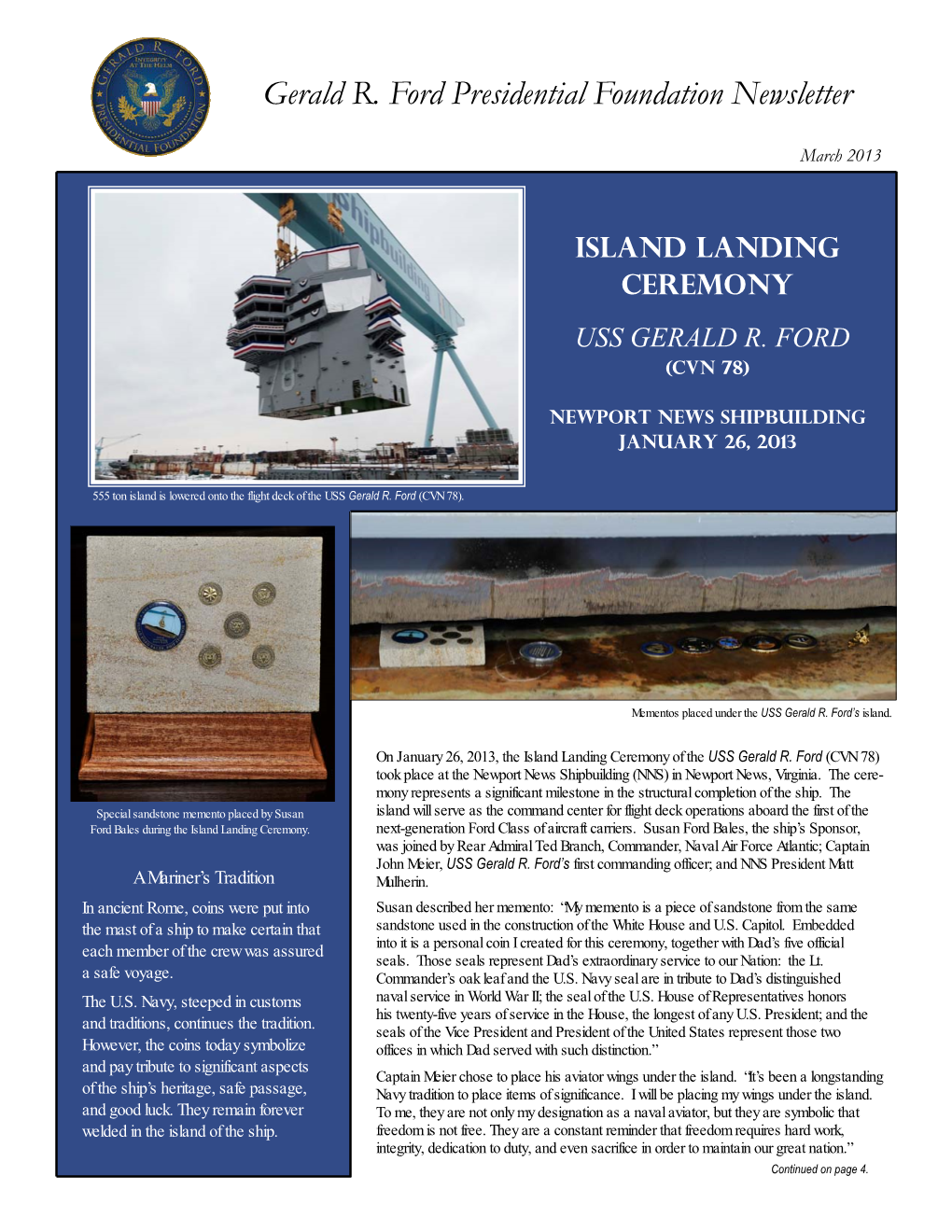 March 2013 Newsletter