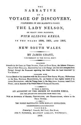 The Narrative of a Voyage of Discovery Performed in His Majesty's Vessel the Lady Nelson... to New South Wales. London: Rowo