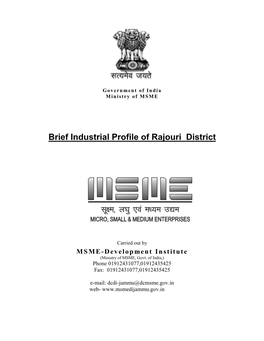 Brief Industrial Profile of Rajouri District