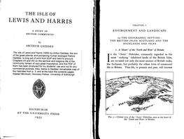 The Isle of Lewis & Harris (Chaps. VII & VIII)