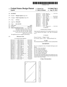 (12) United States Design Patent (10) Patent N0.: US D665,766 S Eguchi (45) Date of Patent: 41* Aug