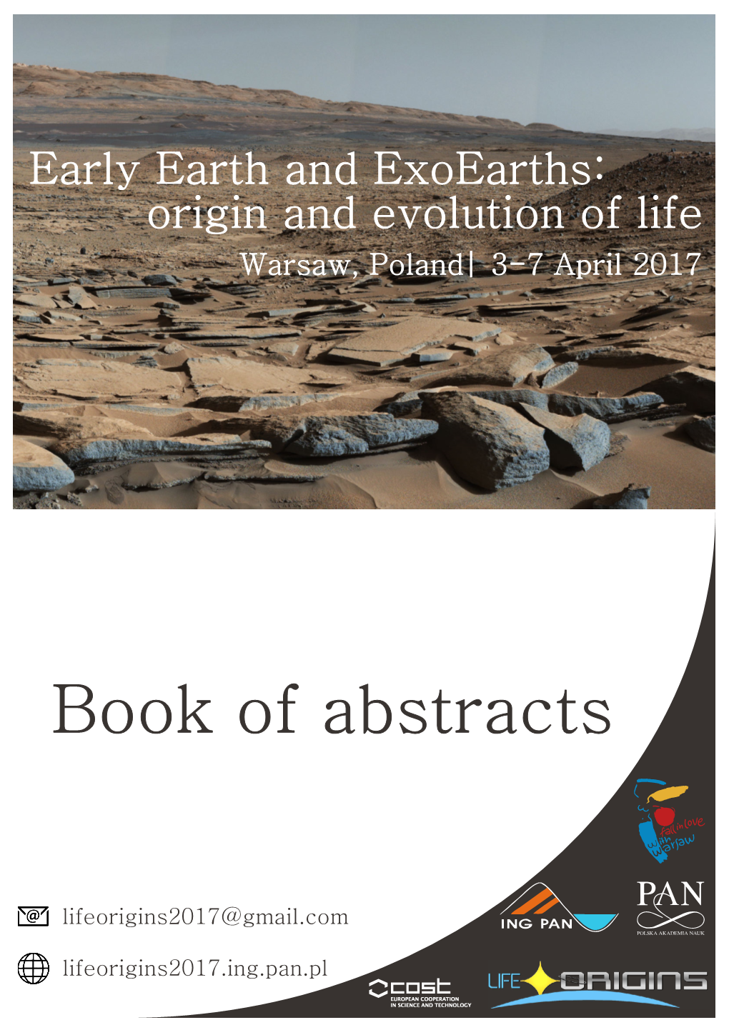 Lifeorigins2017 Book of Abstracts
