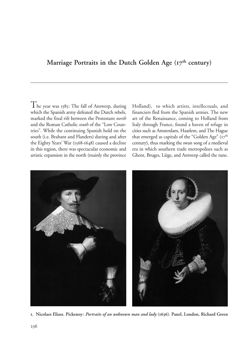 Marriage Portraits in the Dutch Golden Age (17Th Century)