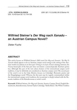 Wilfried Steiner's Der Weg Nach Xanadu – an Austrian Campus