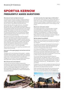 Sportva Kernow Frequently Asked Questions
