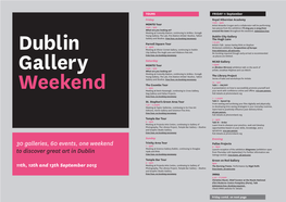 Dublin Gallery Weekend Listings
