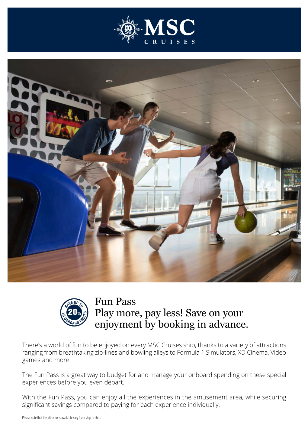 Fun Pass Play More, Pay Less! Save on Your Enjoyment by Booking In