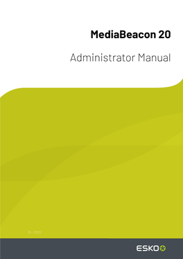 Mediabeacon 20 Administrator Manual