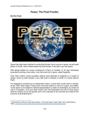 “Peace: the Final Frontier,” Kim Peart