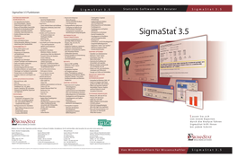 Sigmastat 3.5 Funktionen