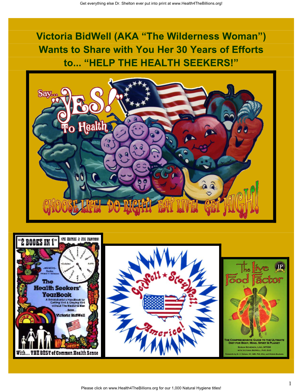 Help the Health Seekers!”