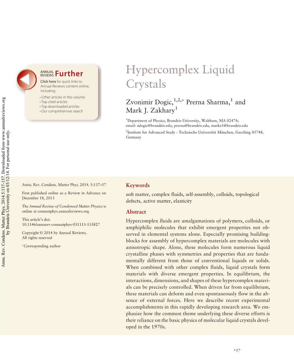 Hypercomplex Liquid Crystals