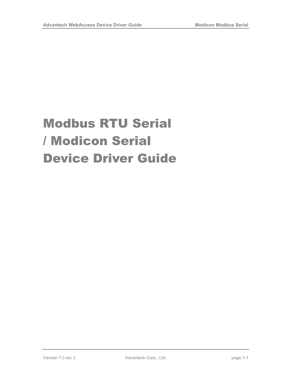 Modicon Modbus Serial Driver Guide