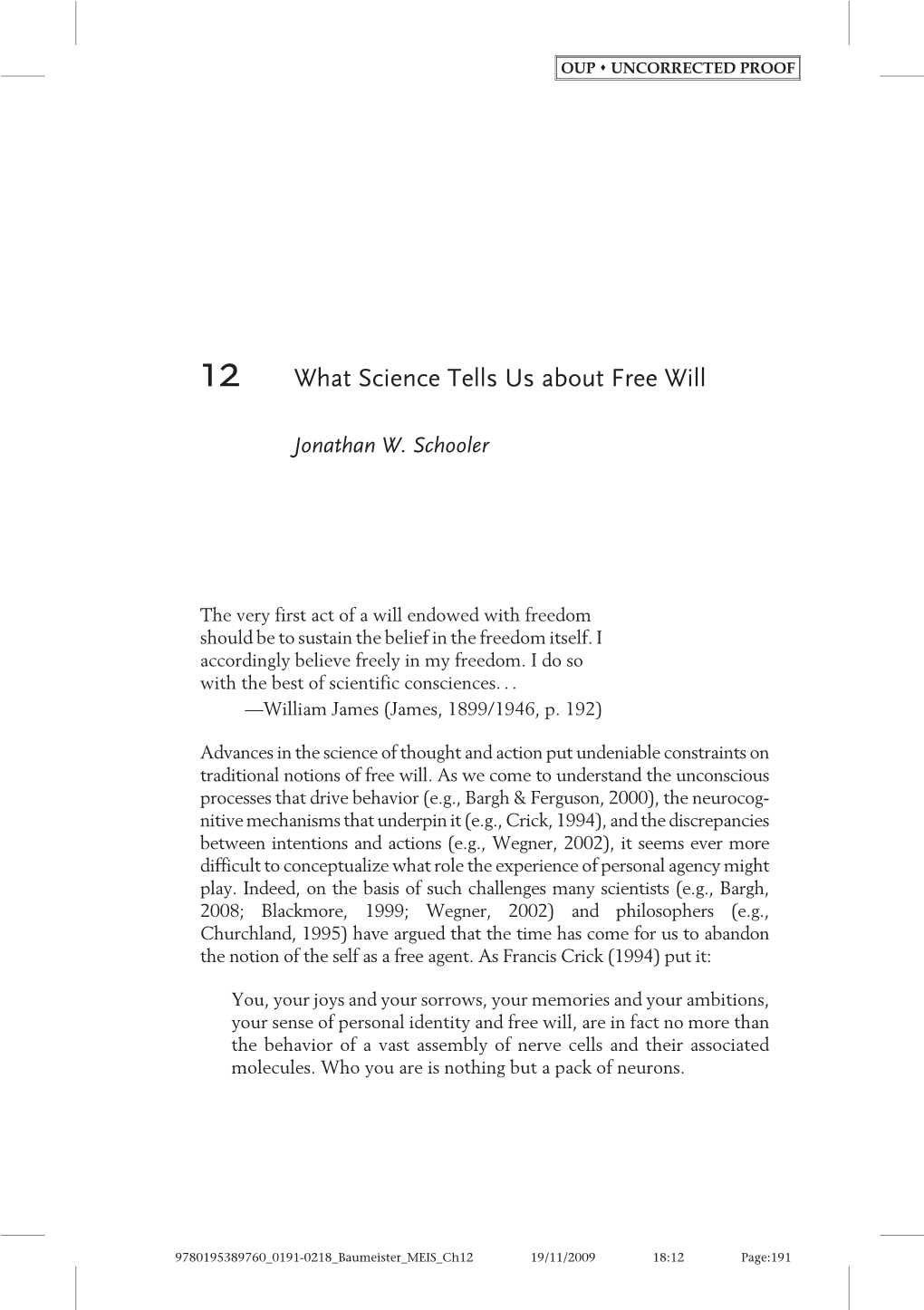 12 What Science Tells Us About Free Will