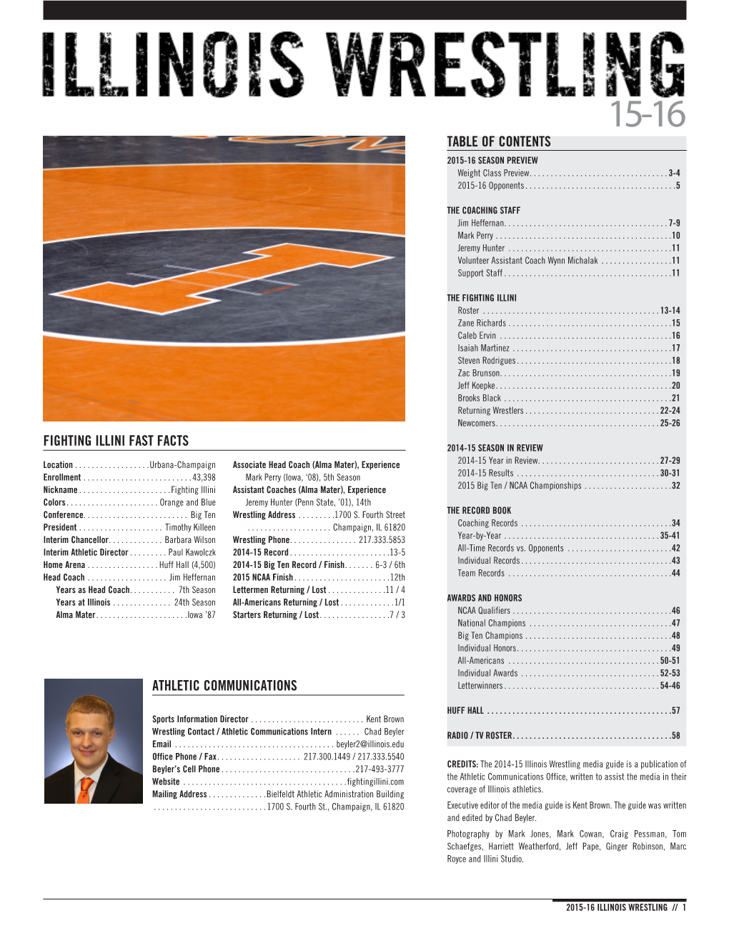 2008-09 Season Preview Table of Contents Fighting Illini