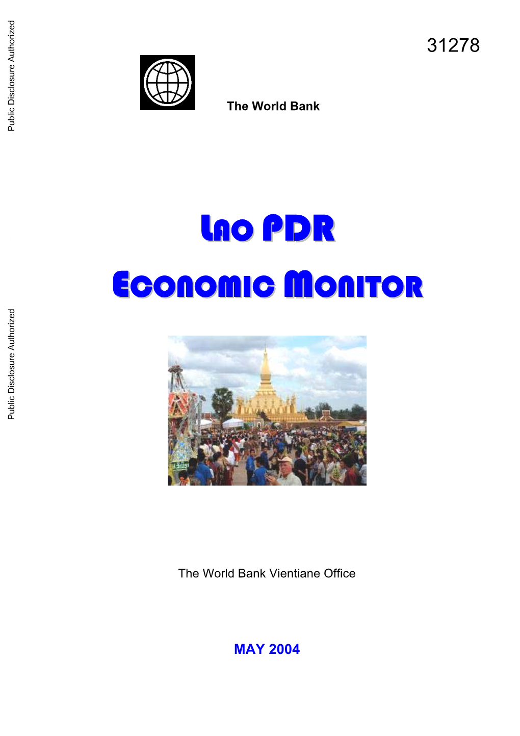 Lao PDR Economic Monitor May 2004