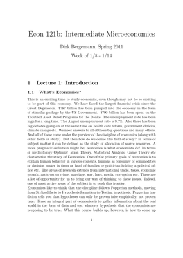 Econ 121B: Intermediate Microeconomics