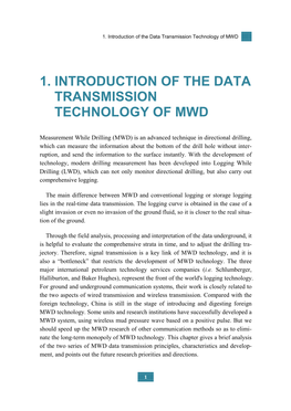 Chapter 1: Introduction of the Data Transmission Technology Of