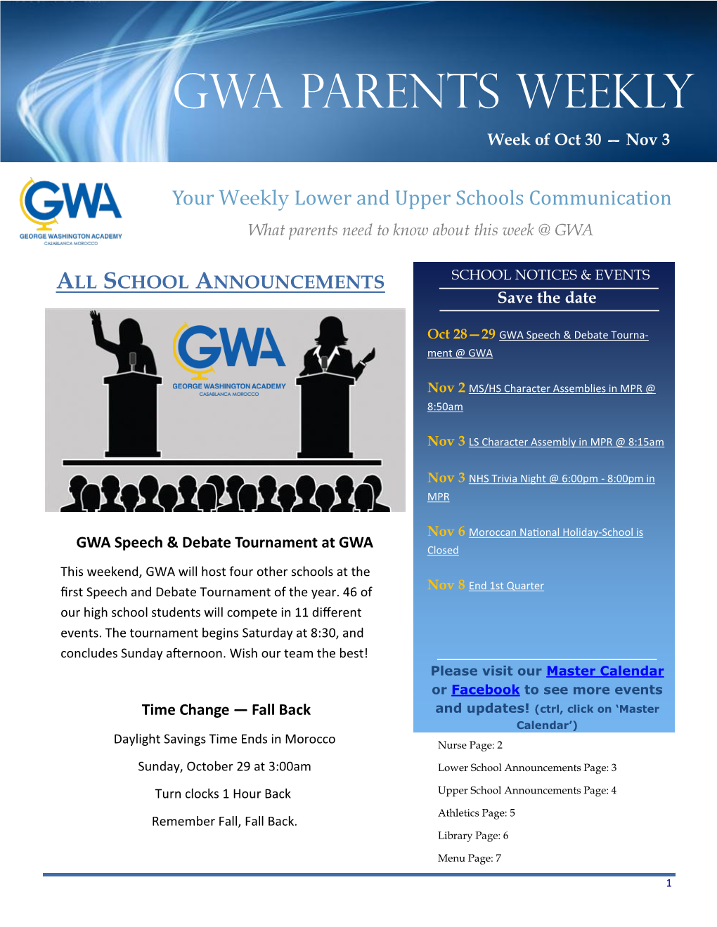 Gwa Parents Weekly