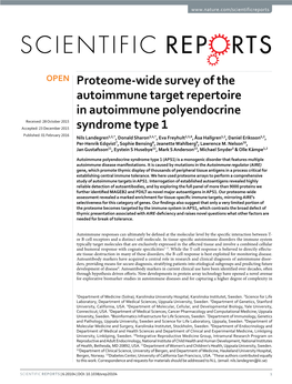 Proteome-Wide Survey of the Autoimmune Target Repertoire In