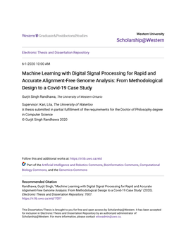 Machine Learning with Digital Signal Processing for Rapid and Accurate Alignment-Free Genome Analysis: from Methodological Design to a Covid-19 Case Study