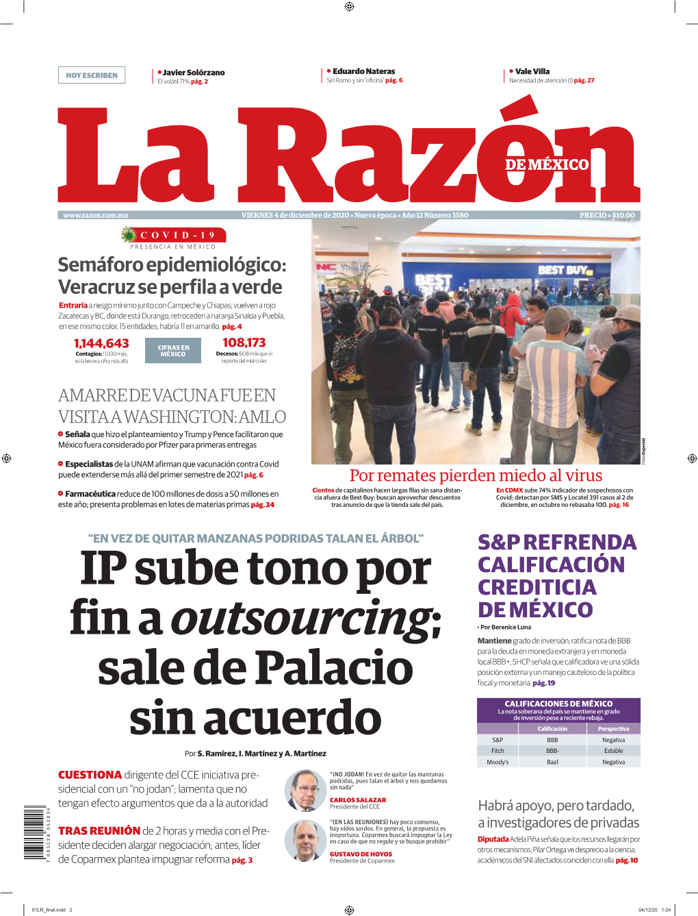 IP Sube Tono Por Fin a Outsourcing