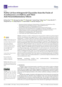 Noble 3,4-Seco-Triterpenoid Glycosides from the Fruits of Acanthopanax Sessiliflorus and Their Anti-Neuroinflammatory Effects