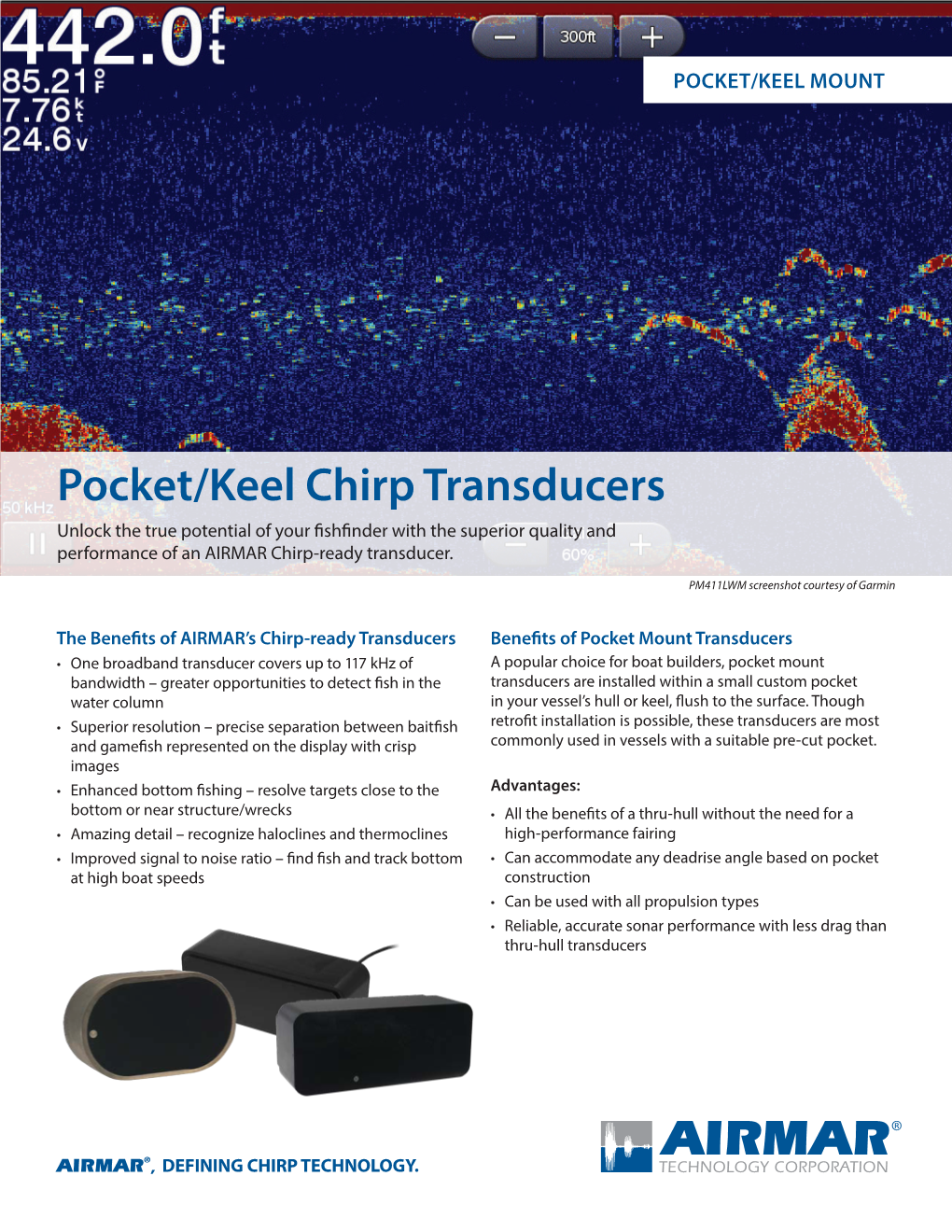 Pocket/Keel Mount Chirp Transducers | AIRMAR