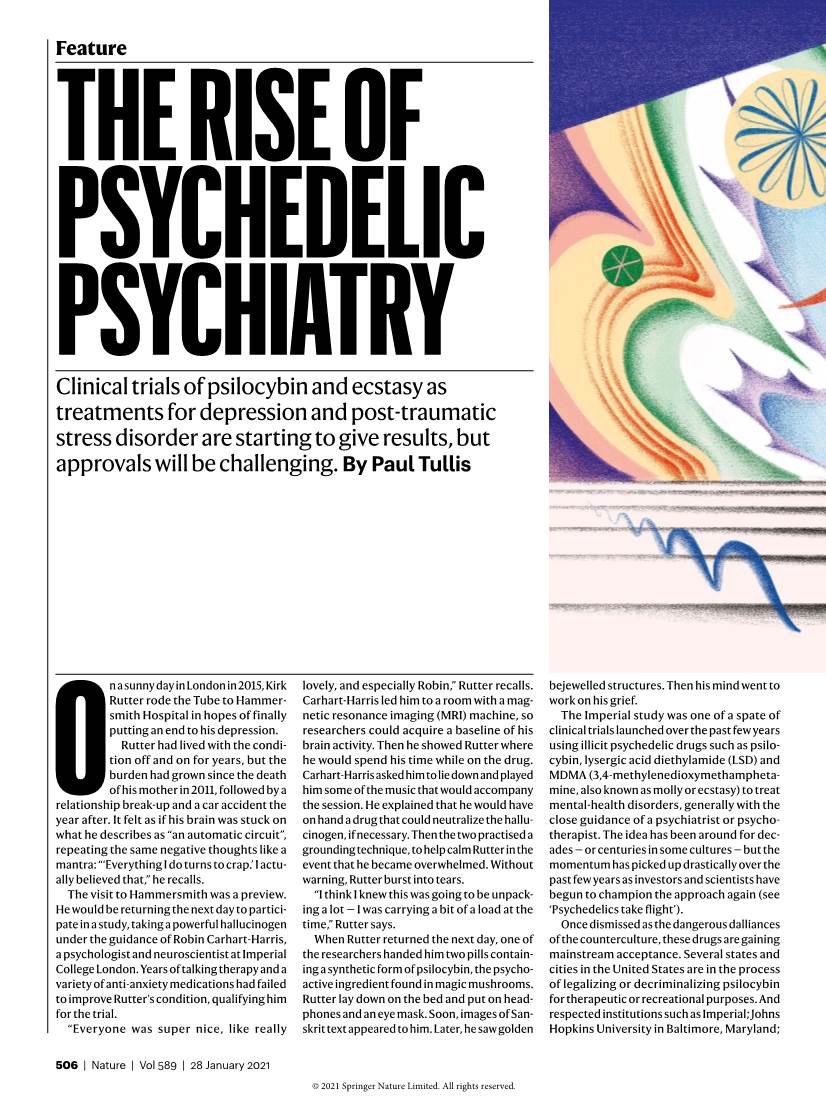 Clinical Trials of Psilocybin and Ecstasy As Treatments for Depression And
