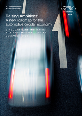 Raising Ambitions: a New Roadmap for the Automotive Circular Economy