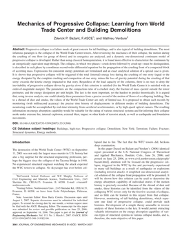 Mechanics of Progressive Collapse: Learning from World Trade Center and Building Demolitions