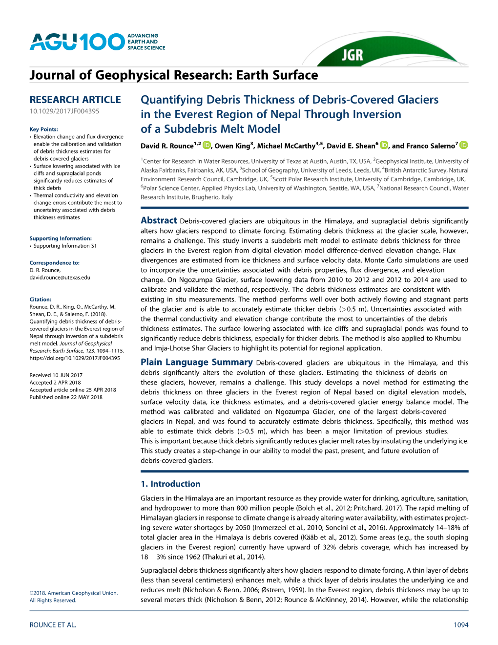 Quantifying Debris Thickness of Debris-Covered Glaciers in The