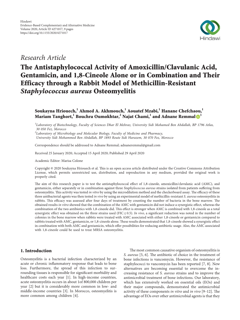 The Antistaphylococcal Activity of Amoxicillin/Clavulanic Acid