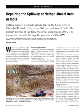 Repairing the Spillway at Nathpa Jhakri Dam in India