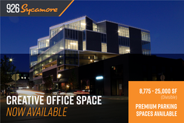 Creative Office Space Now Available