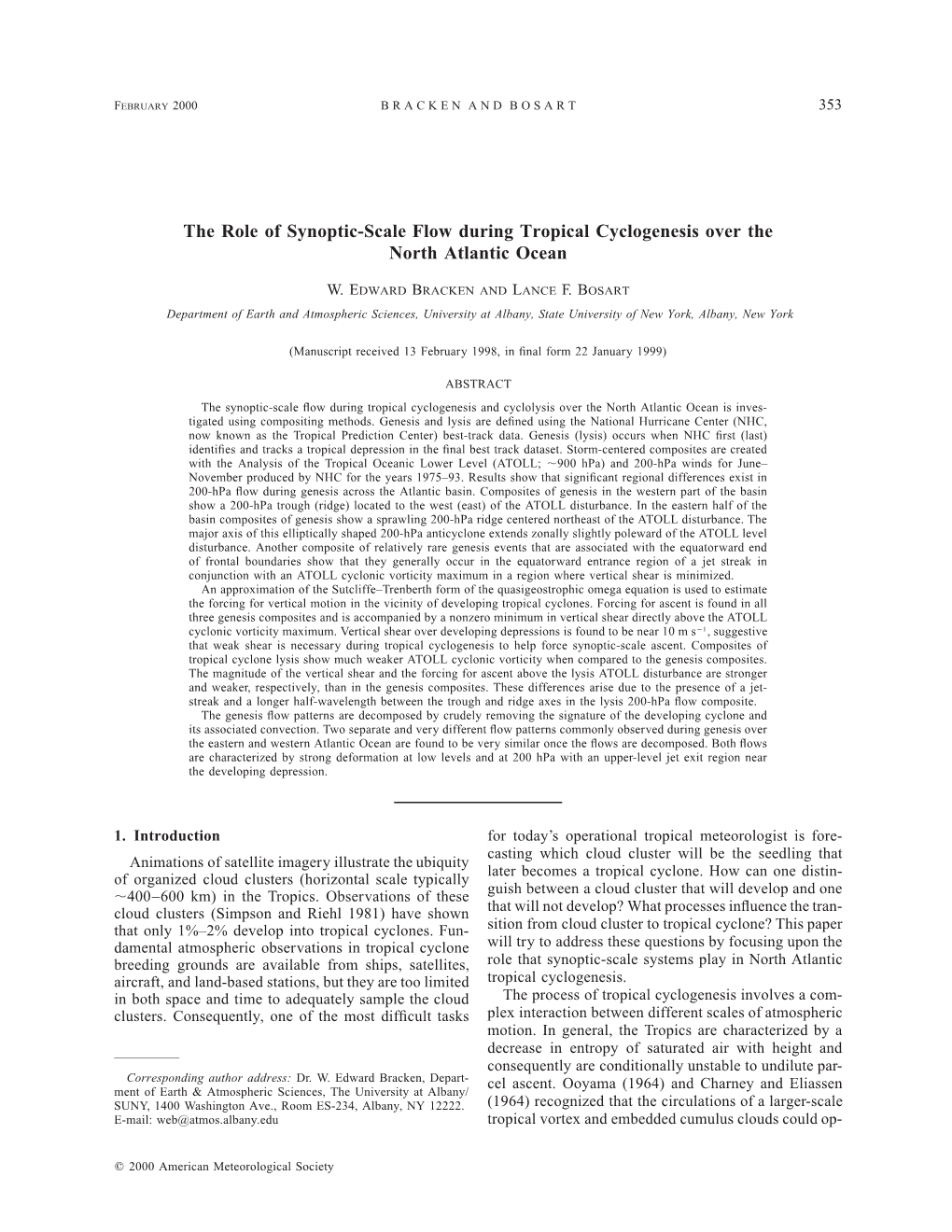 The Role of Synoptic-Scale Flow During Tropical Cyclogenesis Over the North Atlantic Ocean