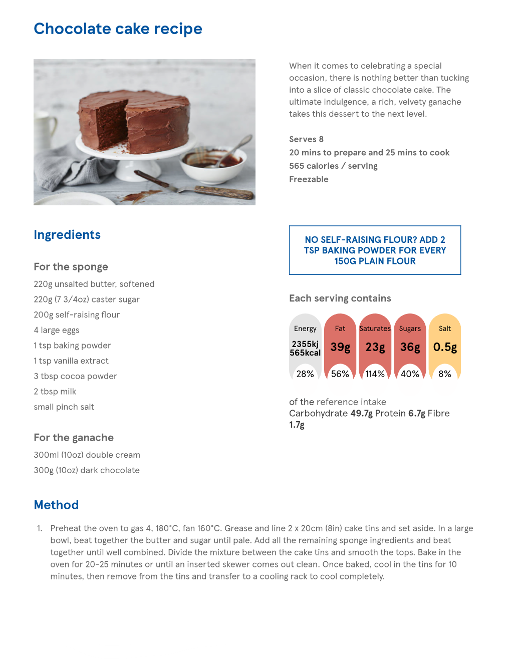 Chocolate Cake Recipe