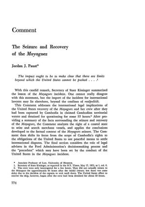 The Seizure and Recovery of the Mayaguez