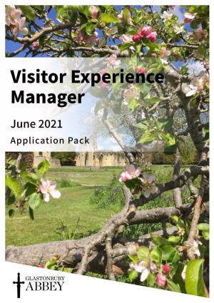 Visitor Experience Manager June 2021 Application Pack Contents