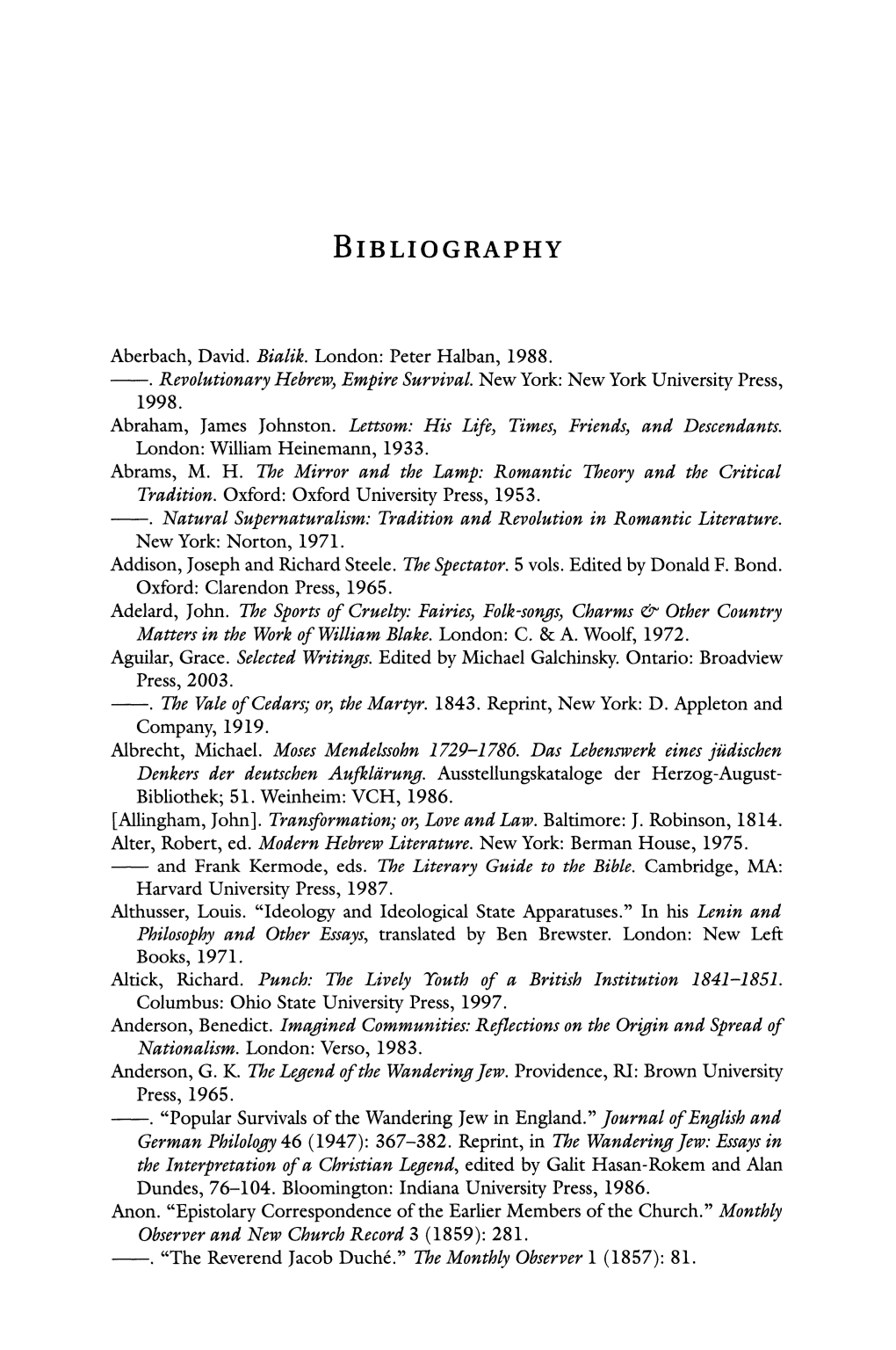 Bibliography