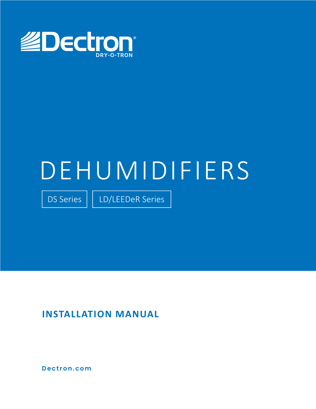 Dectron Dehumidifiers Installation Manual