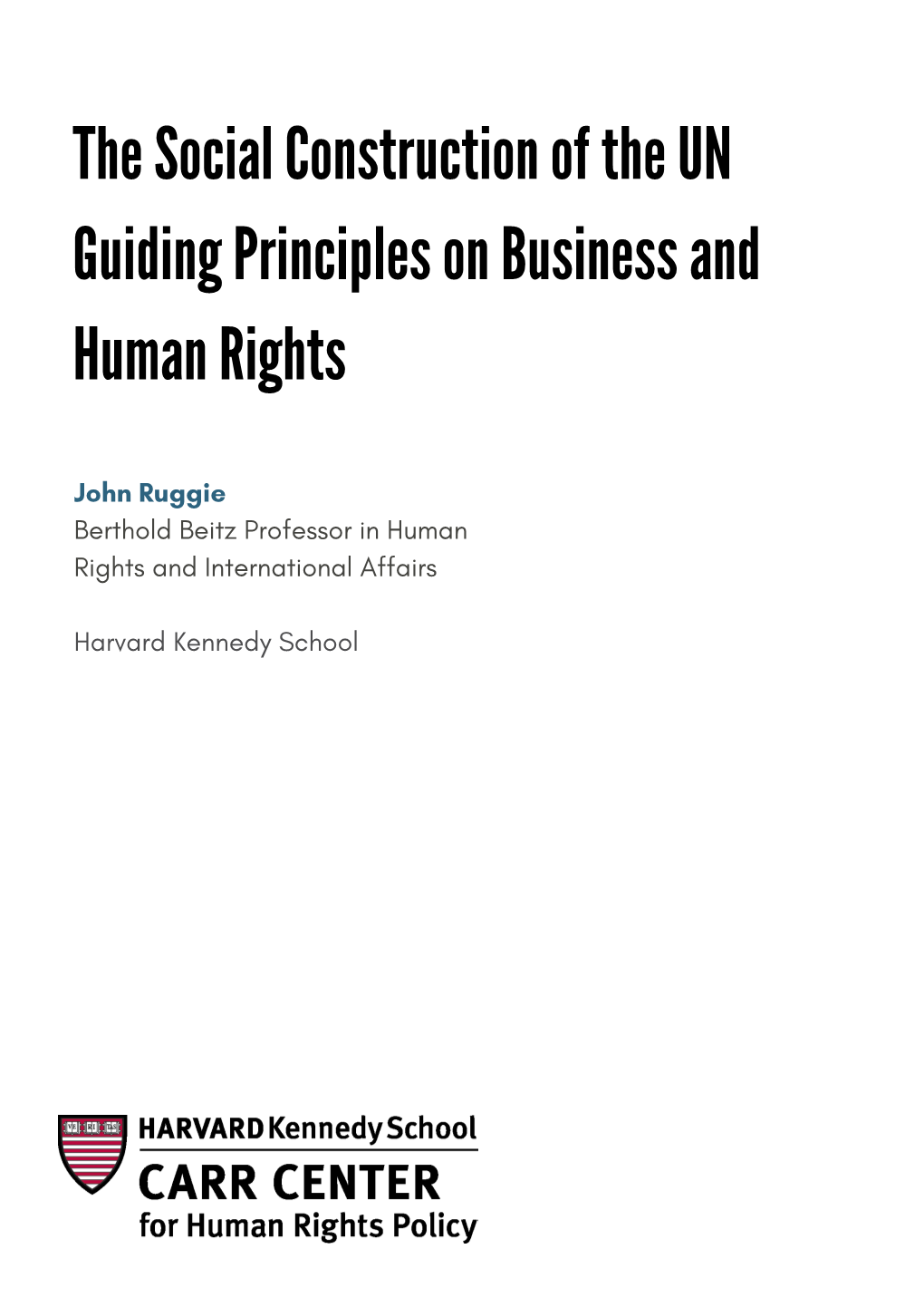 The Social Construction of the UN Guiding Principles on Business and Human Rights