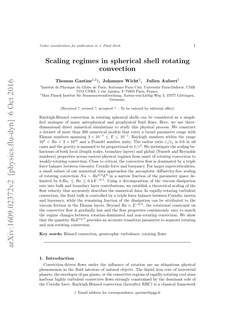 Scaling Regimes in Spherical Shell Rotating Convection