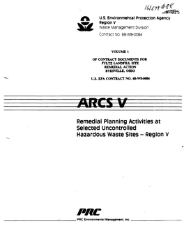 Contract Documents for Fultz Landfill Site Remedial Action Byesville, Ohio